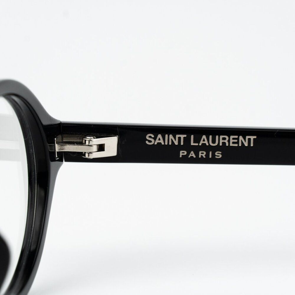 NEW Saint Laurent SL751 JEANNE OPT 001 Black Oval Women Eyeglasses - Picture 9 of 13